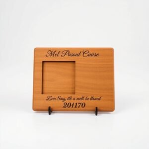 Engraved Wooden Photo Plaque